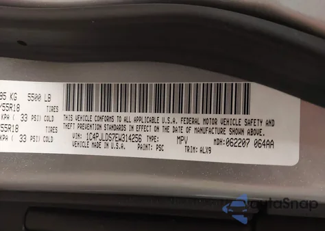 2014 Jeep Cherokee Limited z USA, uszkodzony, nr VIN 1C4PJLDS7EW314256